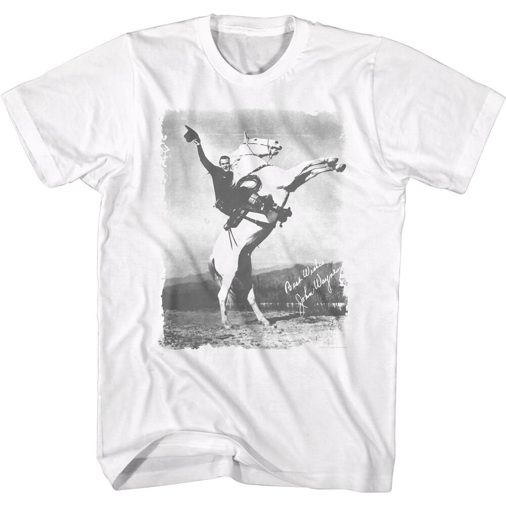 John Wayne Riding Dollor Best Wishes Cowboy Legend TV Movies Men T Shirt L