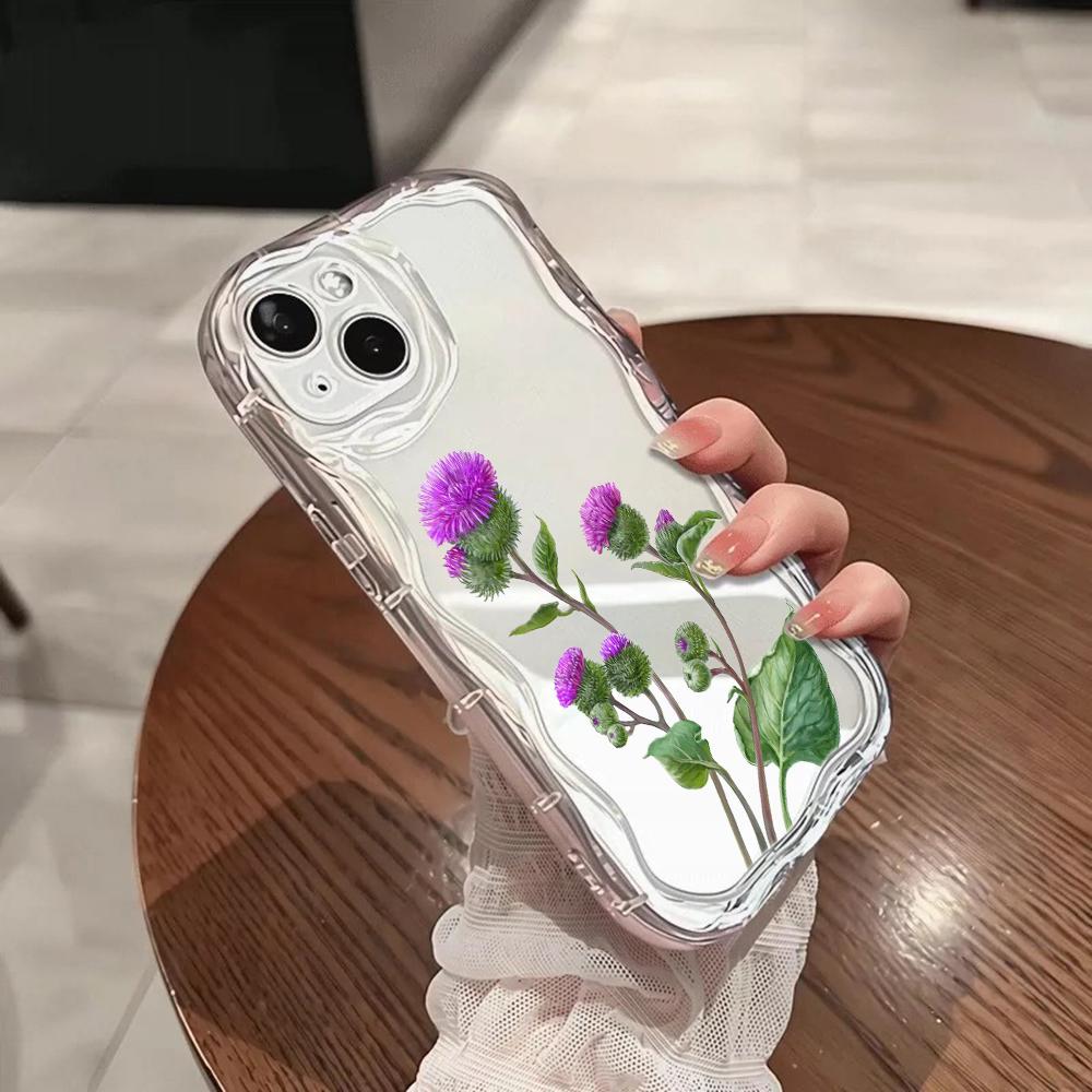 N75 Мягкие волнистые чехлы для телефонов с бабочками и цветами для Samsung A54 A34 A13 — фото 6