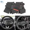 1.2mm Suede Leather Car Inner Steering Wheel Cover Trim For Dodge Challenger Charger 2015 2016 - Durango 2018
