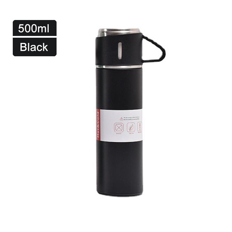 500ml Vacuum Insulated Cup Business Creative Straight Cup Portable Outdoor Sports Large-capacity Portable Cup Set