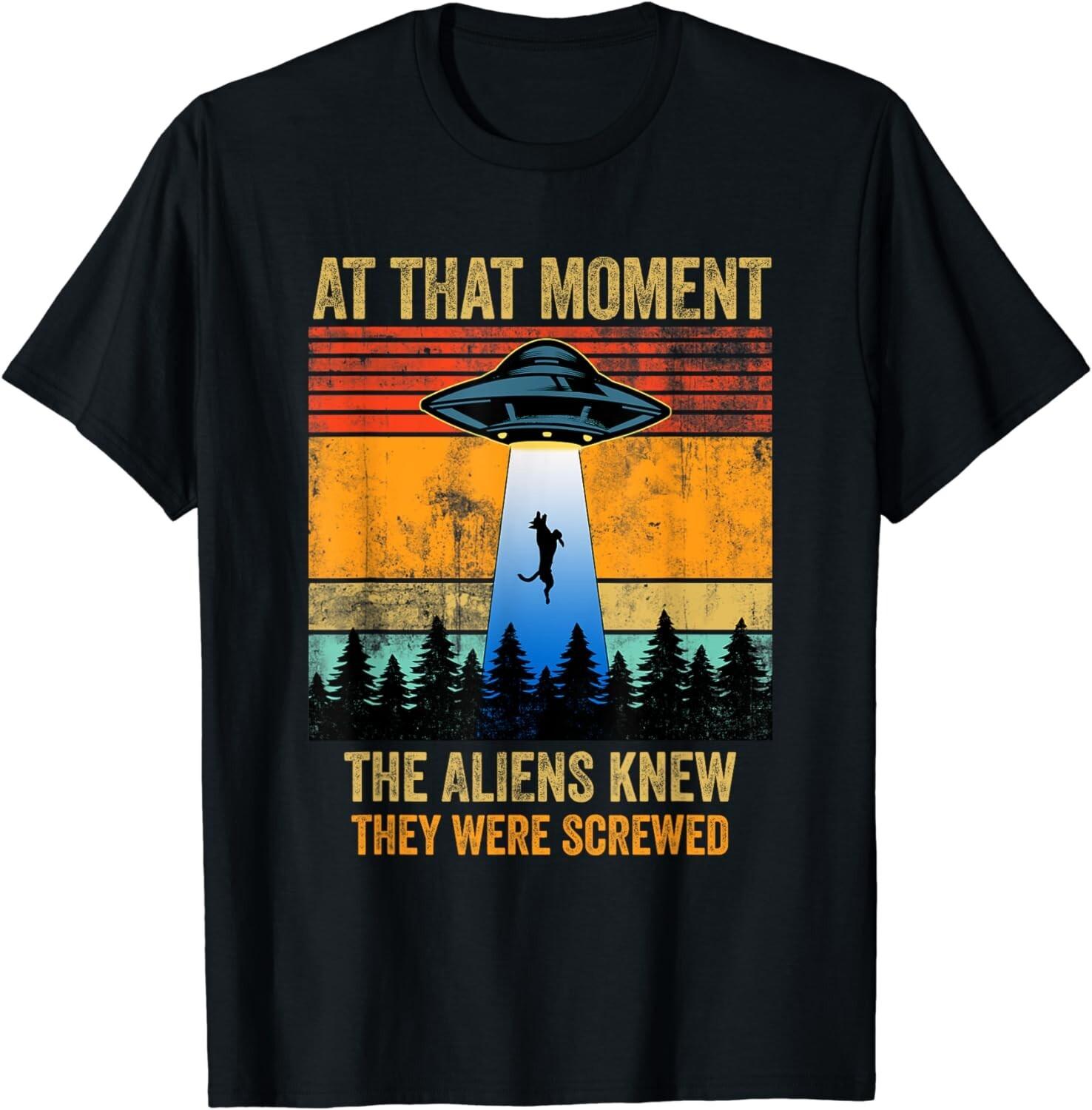 Funny Alien Abduction Malinois Dutch Shepherd UFO UAP Dog Gift Unisex T-Shirt S разноцветный