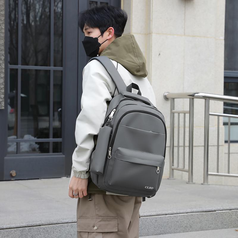 Batoh Set Student Schoolbag Muž Business Water-Repellent Backpack