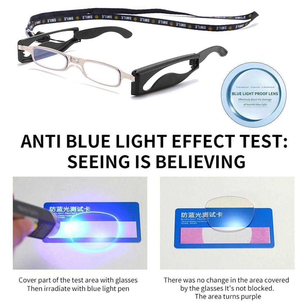 Blue Ray Blocking Anti-Blue Light Reading Glasses 360 Degree Rotating With Neck Strap Hyperopia Glasses Eye Protection