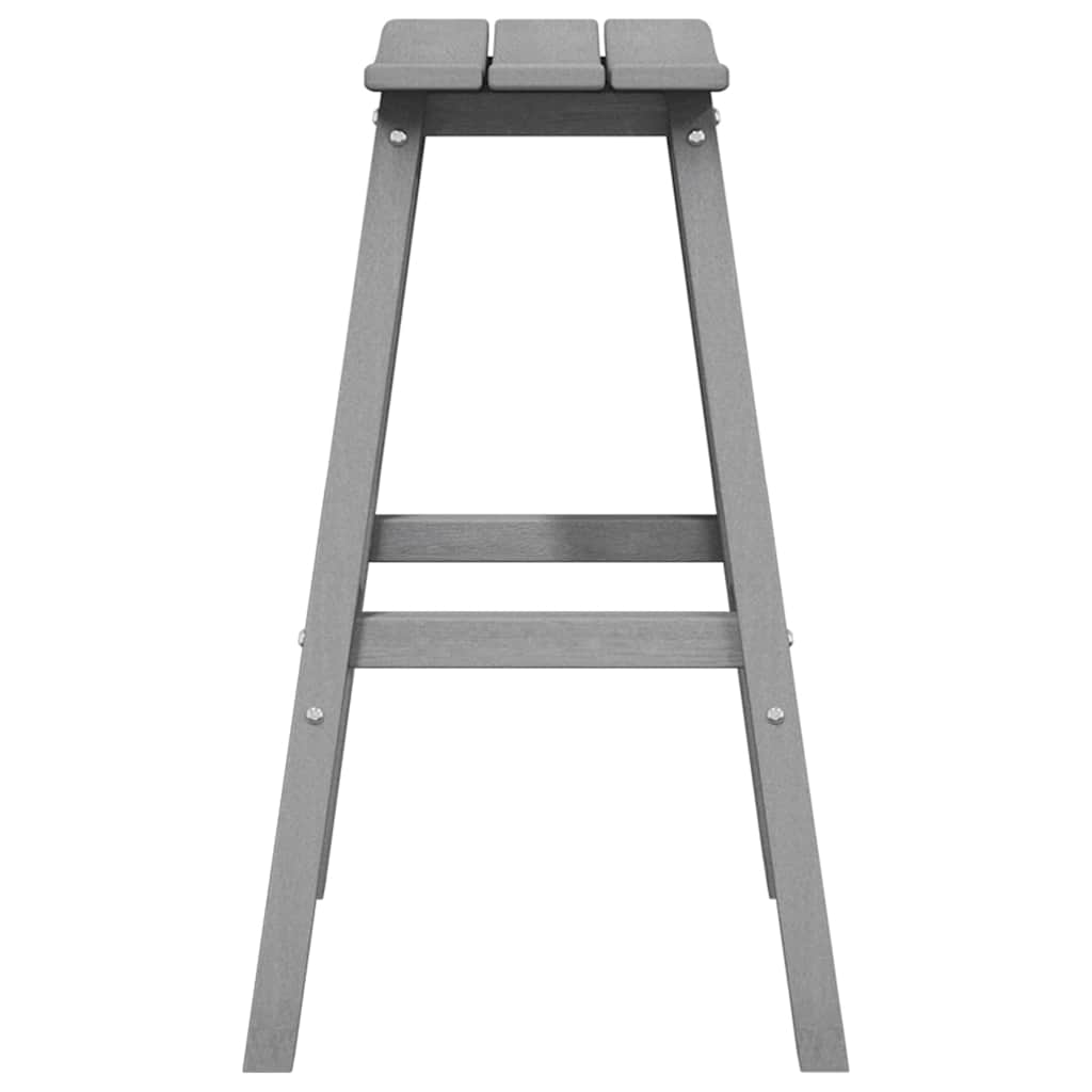 Bar Stool Set of 2 Light Gray 52 x 43 x 73.5 cm HDPE