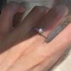 Broken diamonds burst sparkling galaxy ring women's light luxury high-end design sense