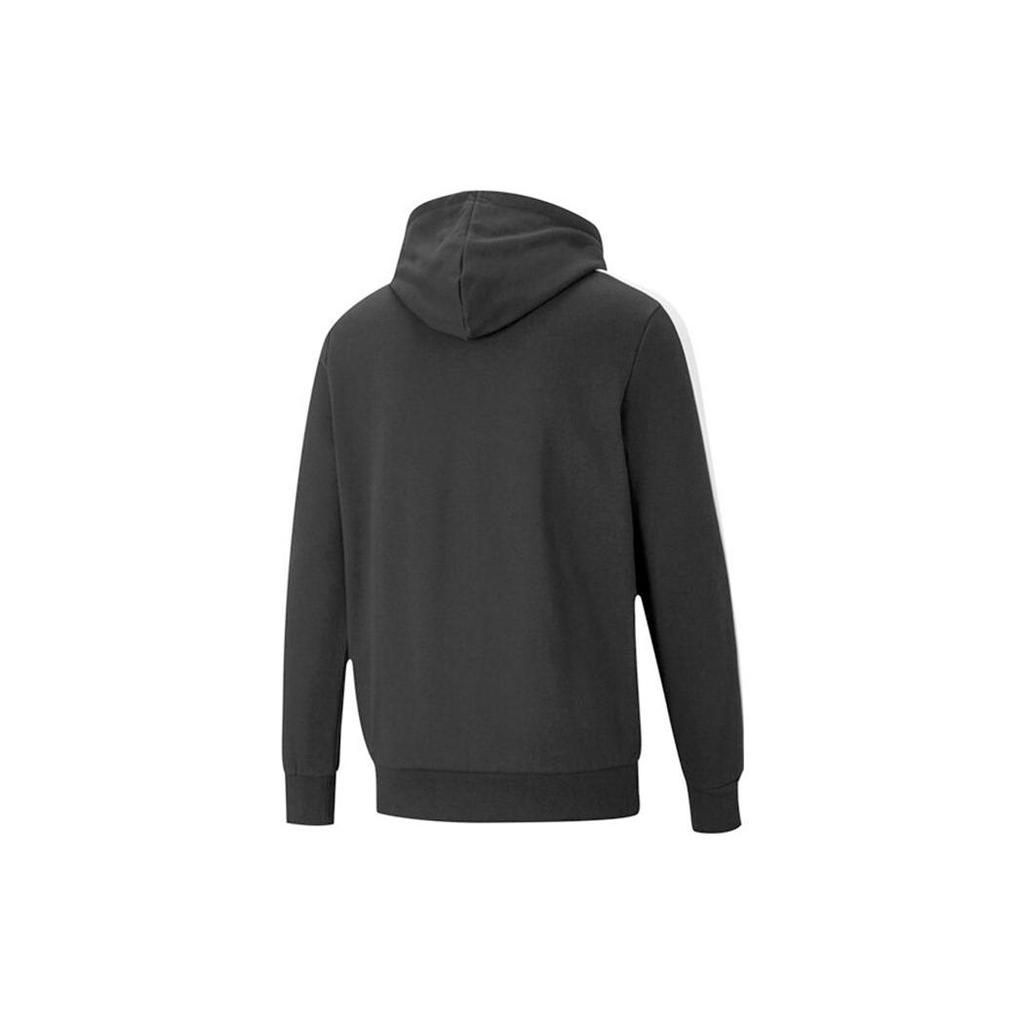 Puma Solid Color Logo Print Hoodie Long Sleeve Men Tops Black 531354-01