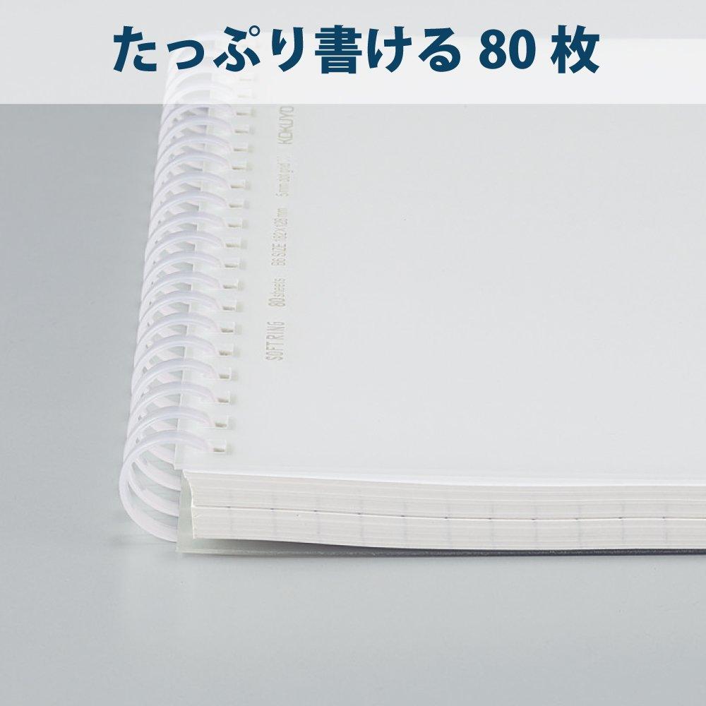 KOKUYO Soft Ring Grid Dot 80 Notebook, Clear, Ruled, B6, Sheets, Transparent, Su-SV548WT-T