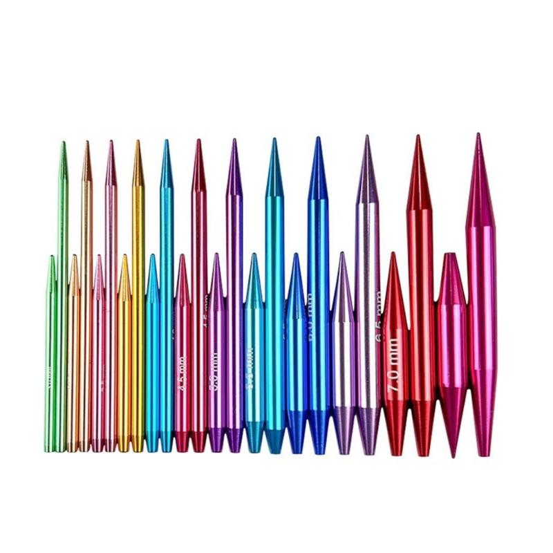 Metal Circular Knitting Needle Set Interchangeable Crochet Hook Crochet Needle Knitting Art Tool for Crocheting