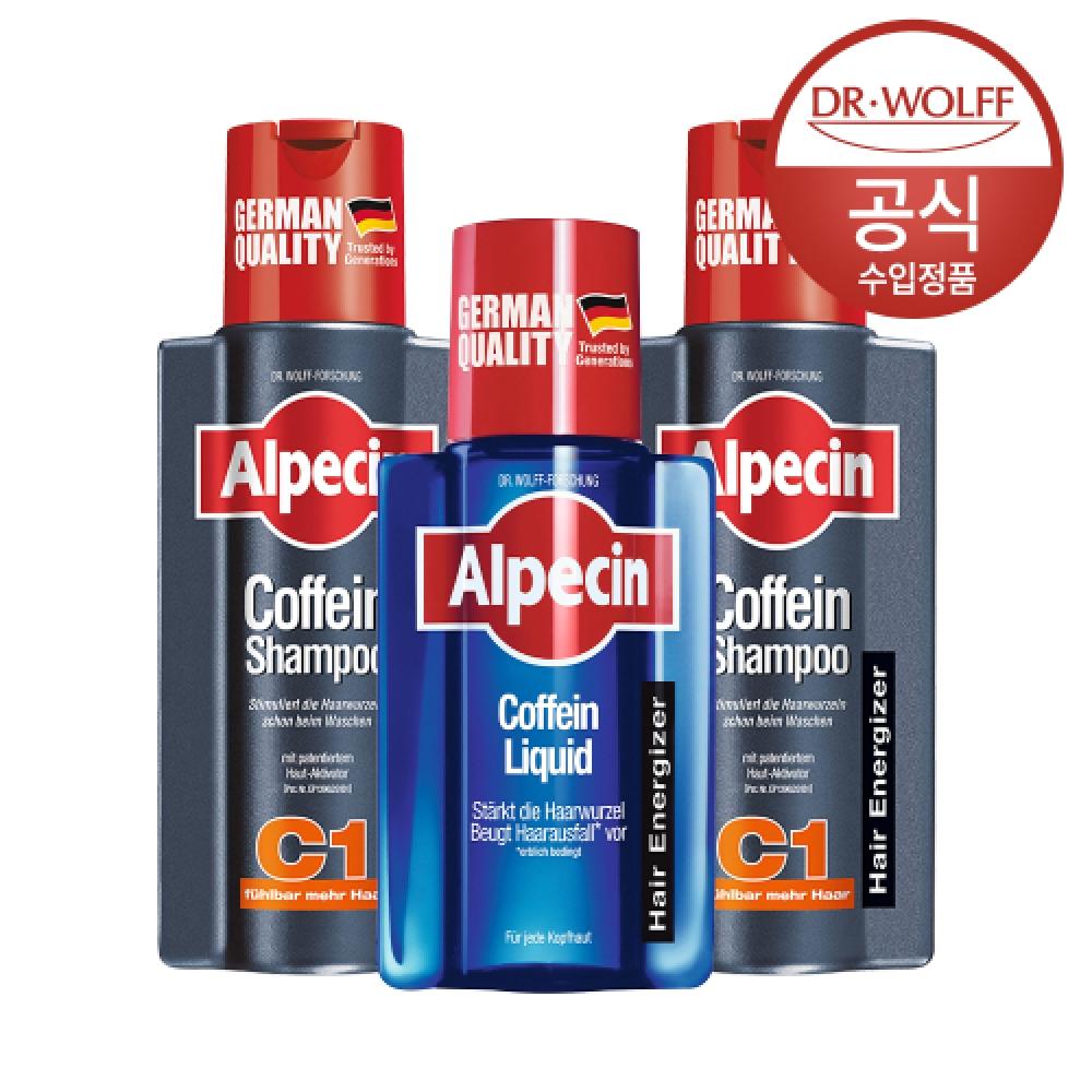 Alpecin Alpecin Шампунь с кофеином C1 Укрепление волос 250 мл х 2 + Жидкий тоник для волос 200 мл NONE
