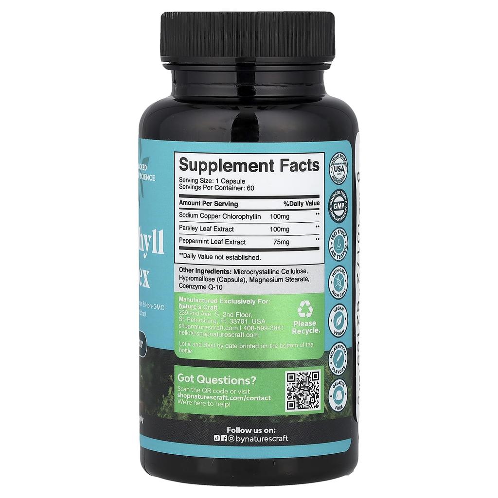 Nature's Craft Chlorophyll Complex, 60 Capsules