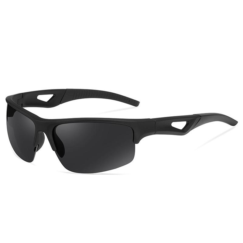 Polarized Sports Half-frame Cycling Sunglasses for Men Women UV Protection Lightweight Outdoor Riding Glasses