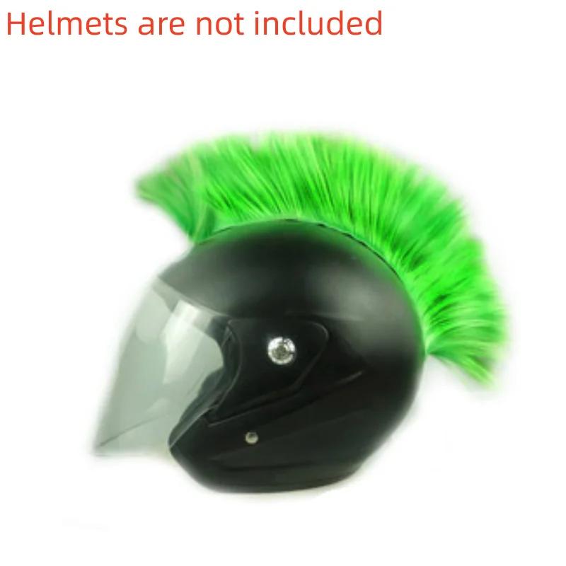 Moto Helmet Wig Cuttable Helmet Decorations Wigs Cockscomb Motocross Full Face Off Road Helmet Decoration Hair Sticker Paste