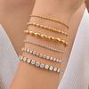 2/3/4/5MM Stainless Steel Rugby Bead Chain Bracelet for Women Zircon Tennis Chain Bracelet 2026 New Fashion Charm Jewelry Gift