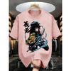 Plus Size Demon Slayer Anime Printed Men and Women Tshirt Casual Parent Child Top Fashion Cotton Harajuku Y2K Street Summer