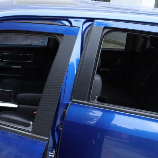 4pcs Exterior Window Pillar Decoration Sticker Decals Trim For Dodge RAM 2010-17