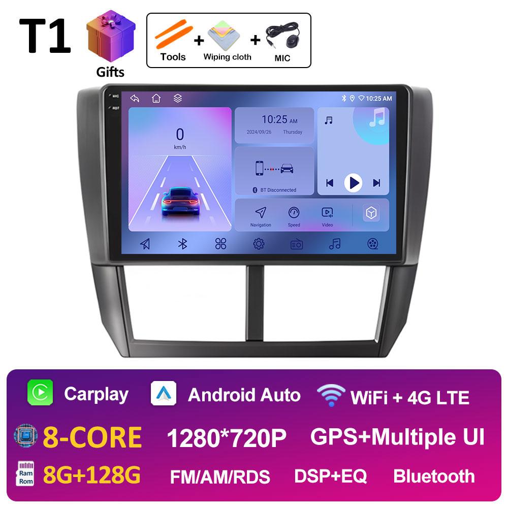 Wireless Carplay DSP Stereo For Subaru Forester 3 SH 2007 2008 2009 2010 2011 2012 2013 Android 14 WIFI Bluetooth 4G Auto Tools