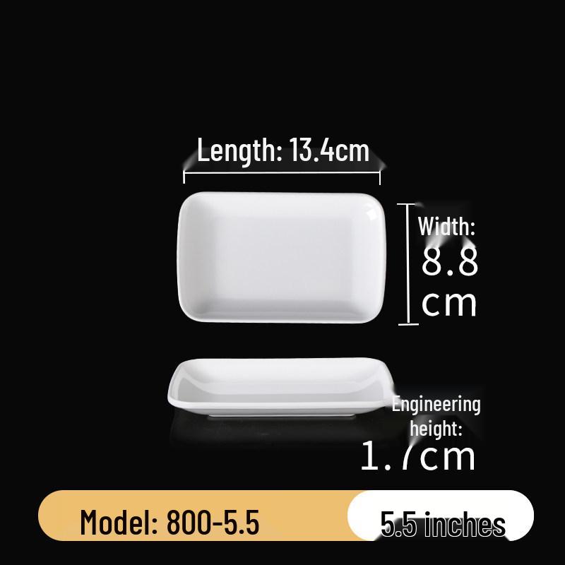 Xiangyuan White Melamine Rice Noodle Plate - Porcelain-Like Creative Hot Pot and Restaurant Tableware.