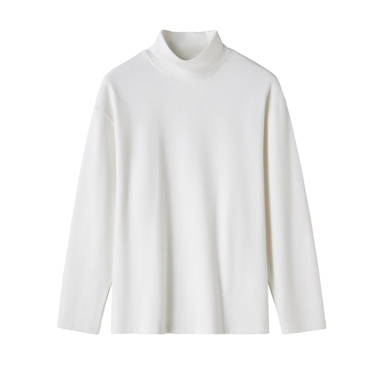 

Мужская повседневная футболка с длинным рукавом, свободные свитера для джентльменов, осенние рубашки, мужские топы Dralon XXXL белый