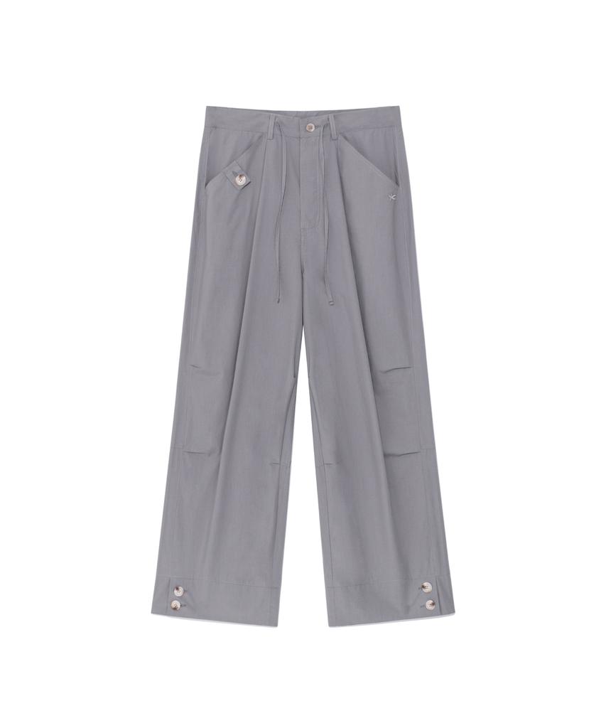 THE COLDEST MOMENT Tcm Hem Two Button Pants (Charcoal)