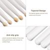 Uxcell Maple Wood Drumsticks with Non-Slip Handle Grip, Classic Drumsticks with Wood Tips for Drums, Musical Instruments, Percussion, 5A White, 3