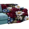 Rose Garden Elegance Decke Wendbare Flanelldecke für Romantische Dekoration Ganzjahreskomfort Blumiger Luxus Geschenk
