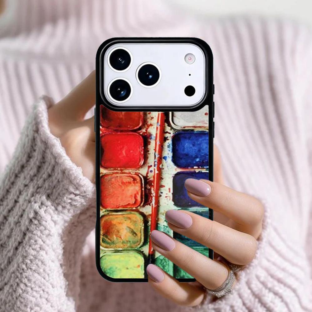 Paint Set Phone Case For Apple iPhone 17 Air 16E 15 14 Plus 13 12 11 Pro Max Mini Funda Cover