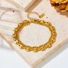 Double Layer Titanium Steel Coffee Bean Punk Bracelet for Women