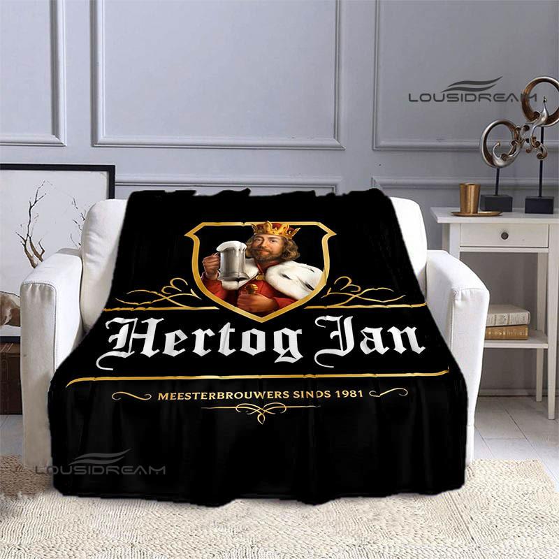Hertog Jan LOGO Printed Blankets Fashion Warm Blanket Soft And Comfortable Blanket Home Travel Blankets BedLinings Birthday Gift