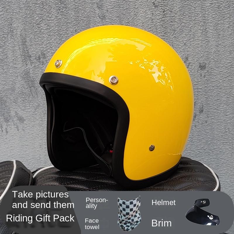 

500TX Vintage Motorcycle Open Face Helmet Japan Technology Fiberglass Scooter Motorbike Riding Jet Casque Moto Casco L