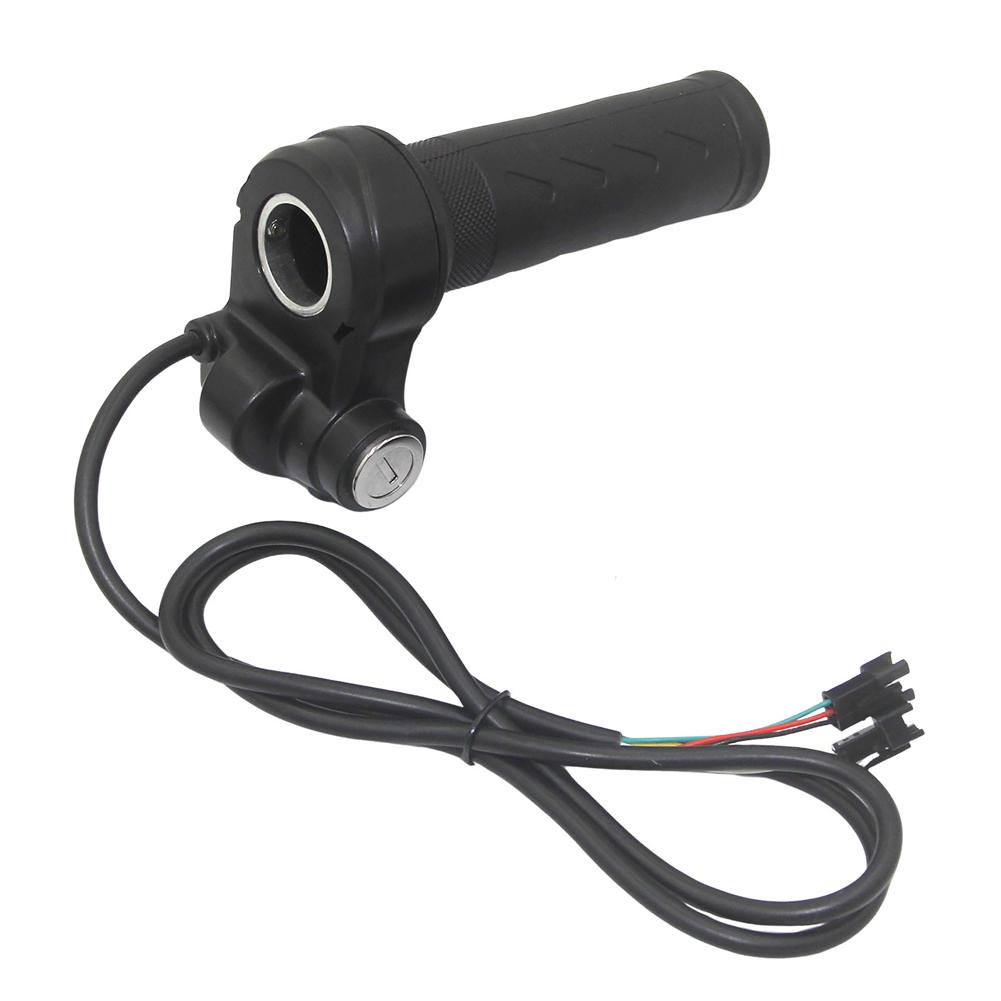 E-Motorcycle Throttle Grip Universal Electric Bicycle Scooter Wire Twist Throttle Grip with 2 Keys Waterproof Speed Controller