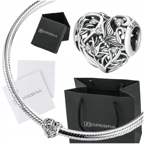 Heart Charms With Flowers, 925, Openwork Charm Pendant, Pr 925