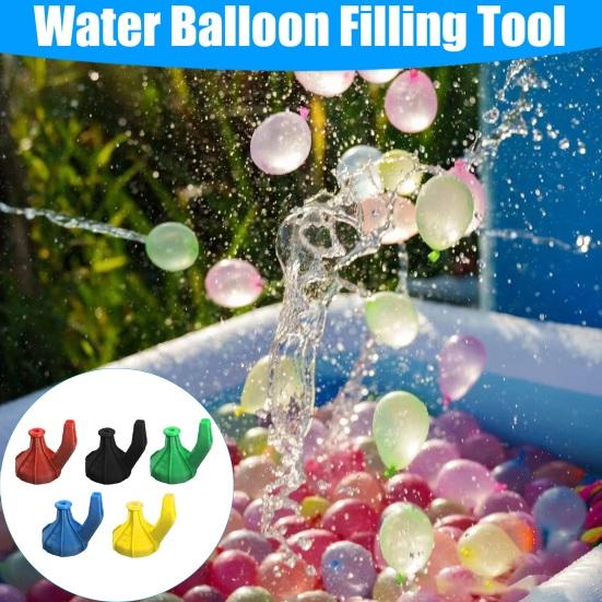 

1/2/3/4/5Pcs Water Balloon Quick Filling Tools Multi-purpose Water Ball Filler with Tying Tool Portable Lightweight Rapid Filling Water Ball Gadget 1pc синій
