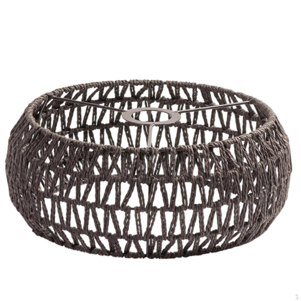 Fiber Hanging Lamp Modern Simple Woven Rope Lampshade Vintage Design Japanese Ceiling Light