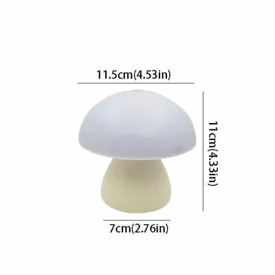 Warm White Lights Mushroom LED Table Lamp Touch Control Dimmable Function USB Charging Night Light USB Charging Port