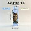 1PC Forest Owl Pine Branch 750ml Color Plastic Sports Water Bottle Leakproof Flip Straw Lid For Sports Office Home Use