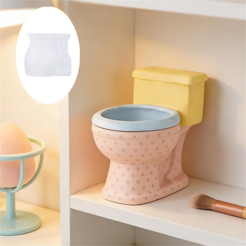 Silicone Toilet Shaped Mold Ideal For Handmade Jewelry Holder And Small Flower Pot Planter Making Mould