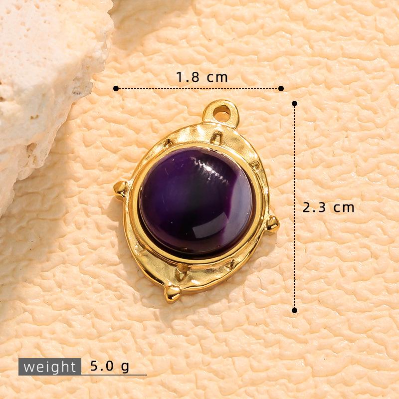 Maillard Style Multicolor Natural Stone Oval and Irregular Pendant, Necklace, Earrings, and Bracelet Accessories