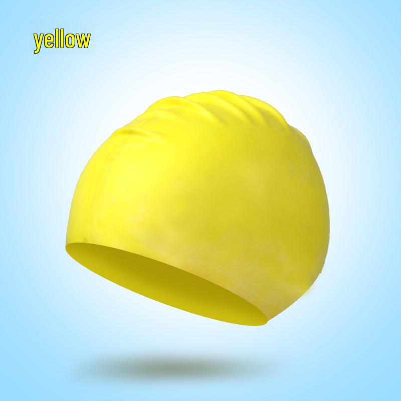 

Силиконовая водонепроницаемая шапочка для плавания для длинных волос - профессиональная защита для дайвинга, однотонная