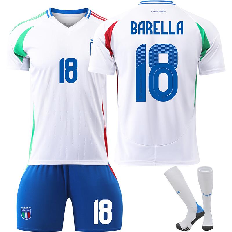 2425 European Cup Italy Football Jersey No. 14 No. 18 No. 3 Adult Youth Kids Cross-Border Export