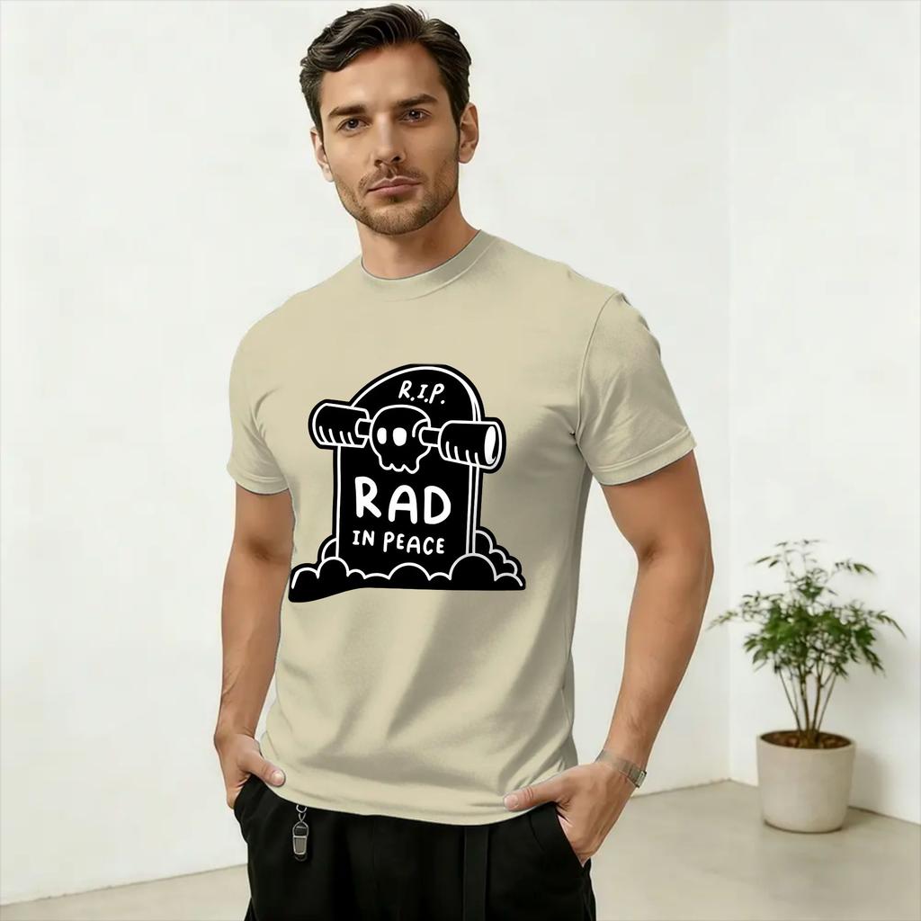 Vintage Rad In Peace TShirt for Unisex Crewneck Cotton T Shirts Meme Short Sleeve Tee Shirt Birthday Present Clothing