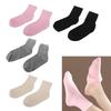 4 Pairs Gel Socks Reusable Moisturizing Socks Soft Solid Color Elastic Casual Gel Lining Socks for S
