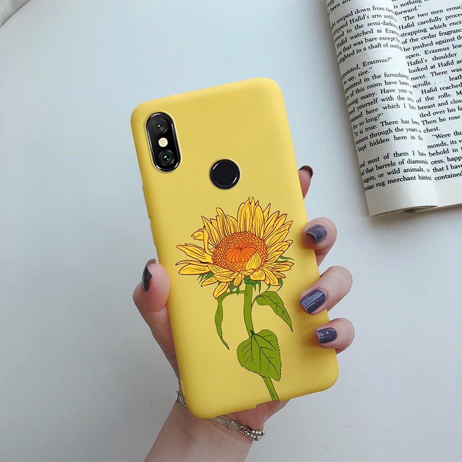 for Xiomi Xiaomi Mi A2 Lite Case Cover Daisy Flower Painted Soft Silicone Phone Case for Xiaomi Mi A2 A 2 MiA2 Lite Bumper Coque
