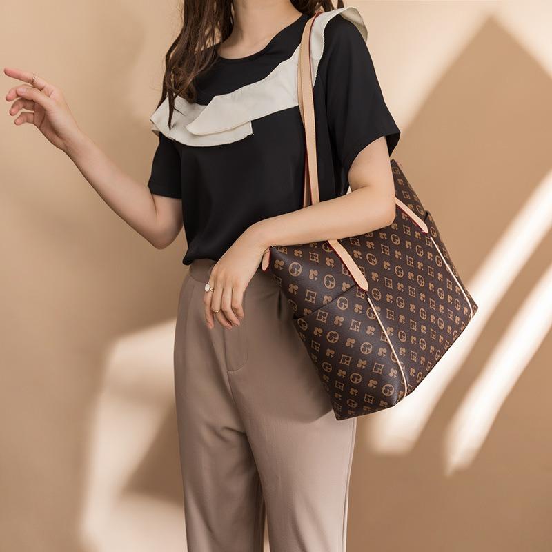 Bags women's bags new fashionable large-capacity tote bags with atmospheric texture handbags versatile single shoulder large bags trendy