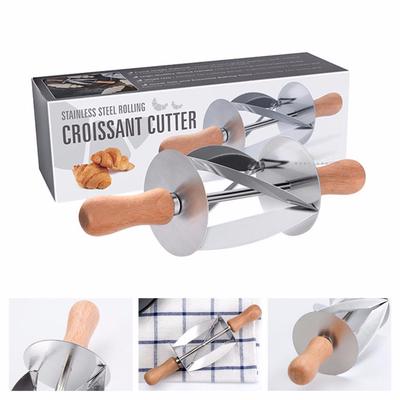 Sagit rozsdamentes acél tészta croissant sodrófa görgős vágó sütőeszköz barkácsolás