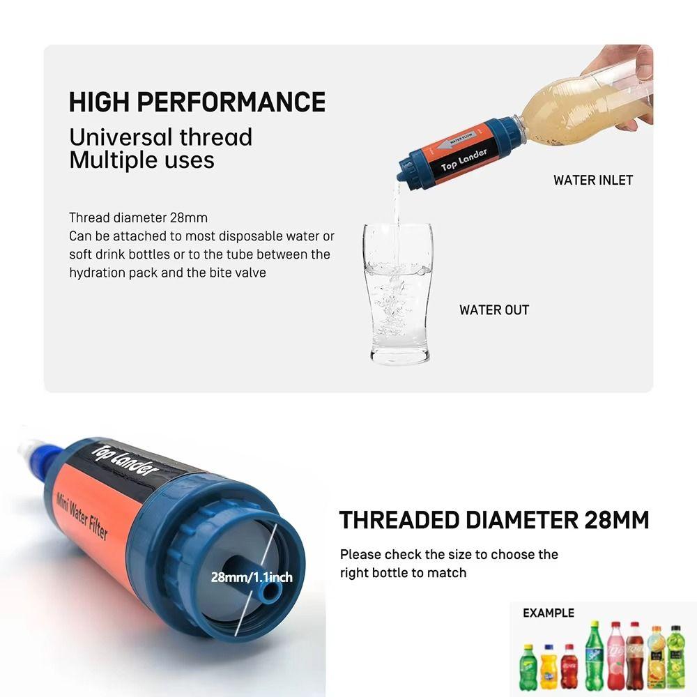 Mini Purification Water Filter Straw Drinking Water Filtering Straw  Emergency