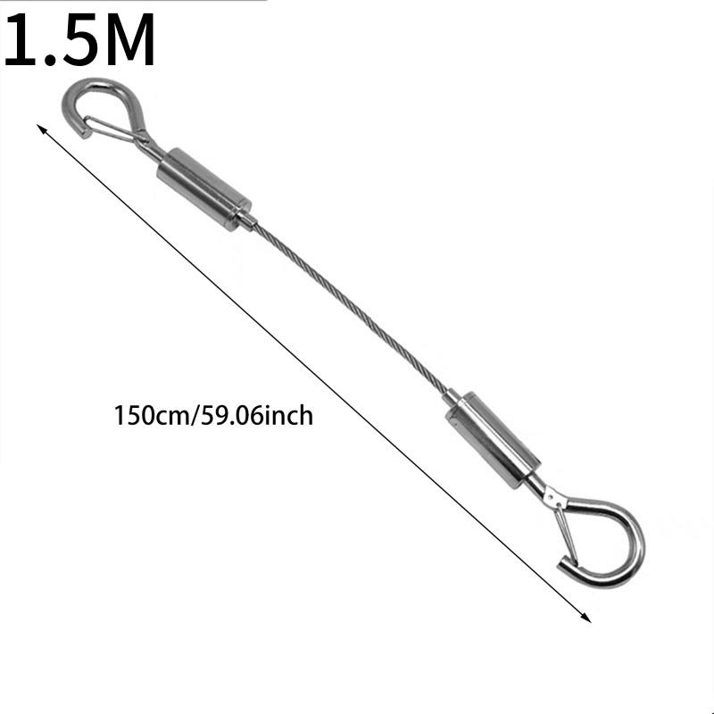 Adjustable Automatic Wire Rope Spring Hook Clothesline Picture Hanging Solution System Suspension Code Stainless Steel Cable