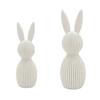 3D Nordic Style Easter Rabbit Figurines Set of 2 Plastic For home Decor Ornament 11cm 16cm Size White Pink Black Blue