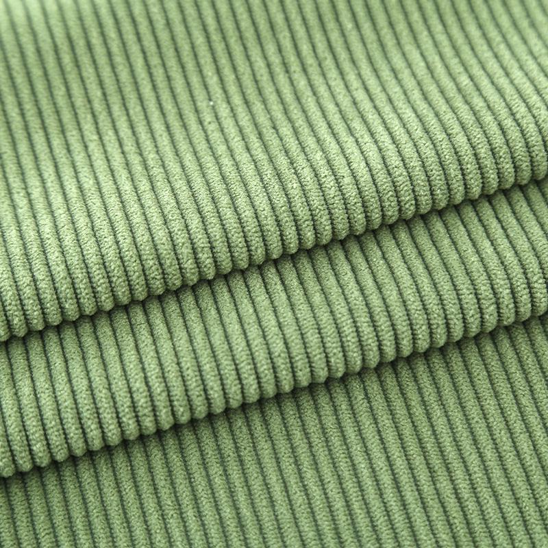 European Cotton Velvet & Stretch Knit Corduroy: 8-Wale Microfiber Stripe Fabric