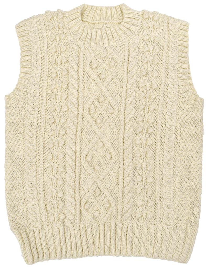 NASKA Knitting Kit Raspberry Vest (Made with Everyday Alpaca) White KT-1