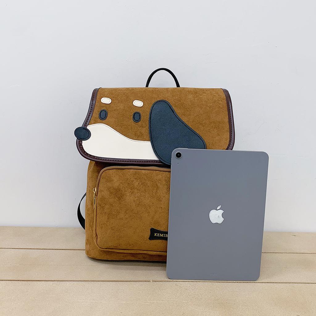 Schoolbag Japanese college style puppy backpack female student cartoon schoolbag original niche unpopular non-collision travel backpack